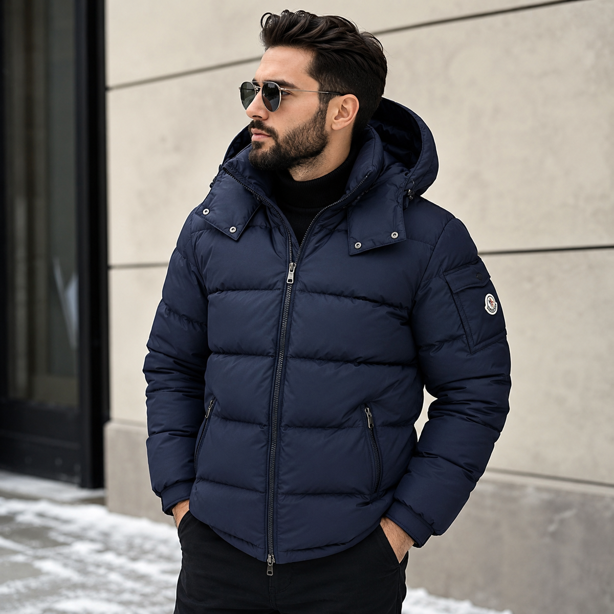 SUPER CLONE MONCLER HOODED PUFFER JACKET