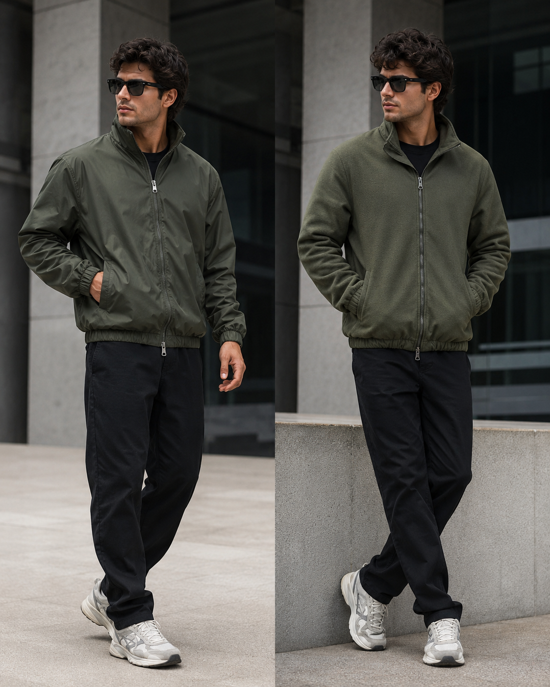 SUPER CLONE LORO PIANA REVERSIBLE BOMBER JACKET SIZES SMALL TO XXL