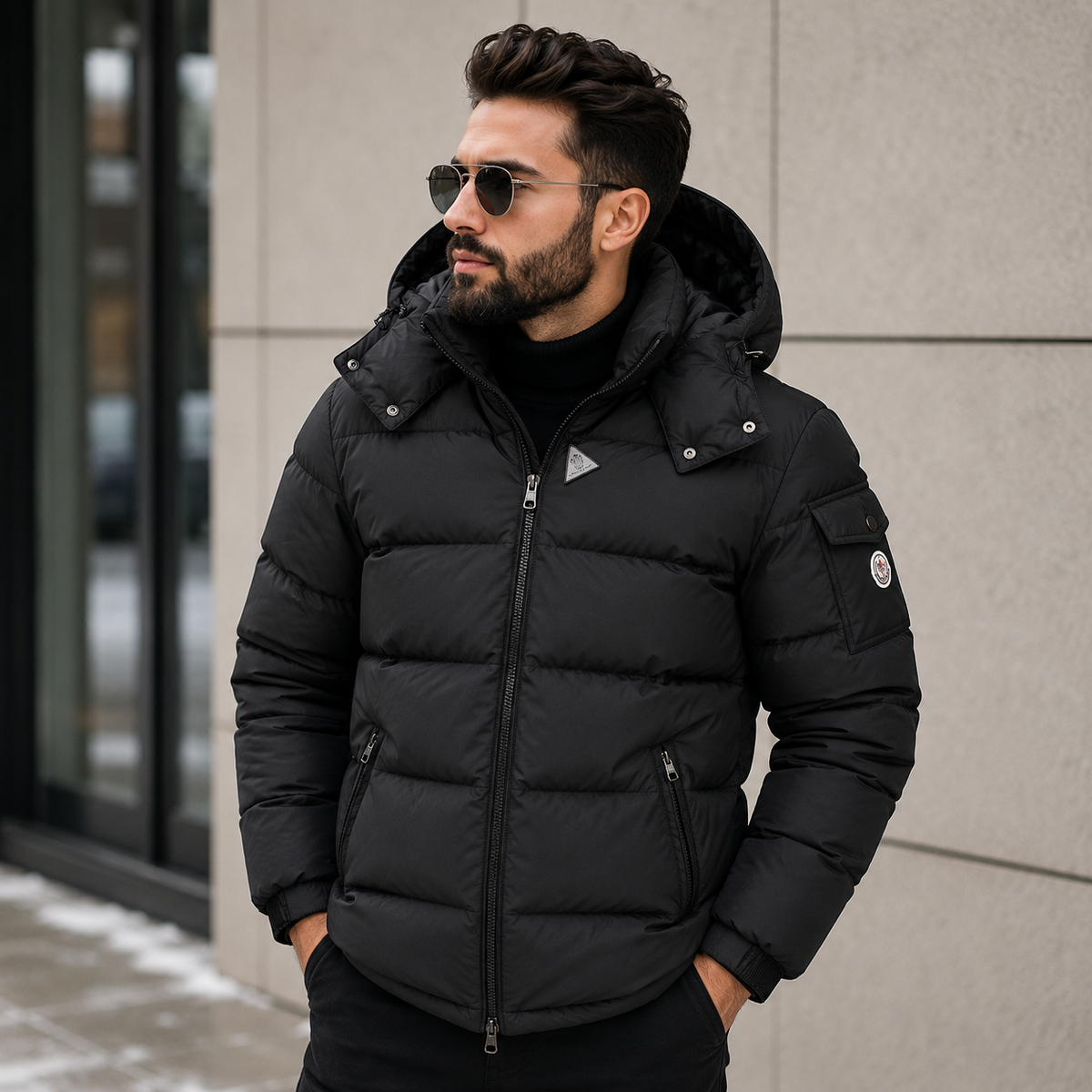 SUPER CLONE MONCLER HOODED PUFFER JACKET