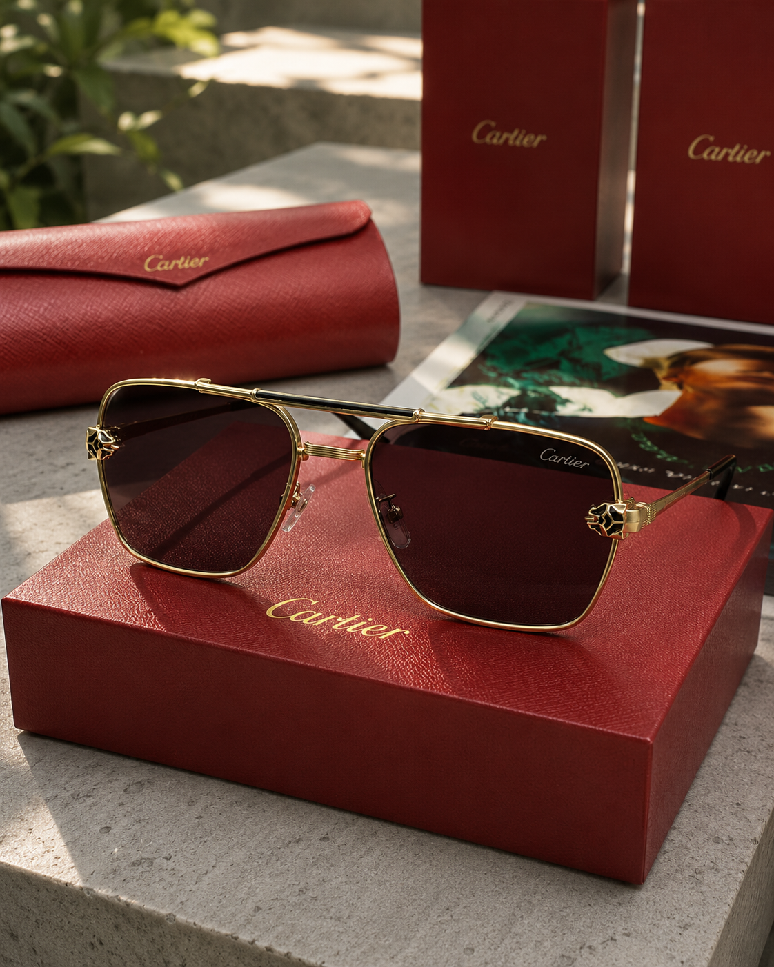 TOP QUALITY CARTIER SUNGLASSES WITH FULL PACKAGING ETC