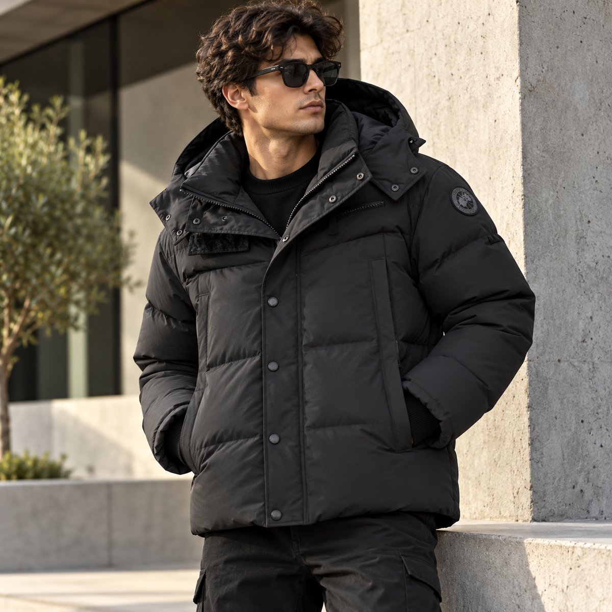 SUPER CLONE WYNDHAM PARKA WITH FUR WITH GHOST AND RED BADGE WITH DUST BAG