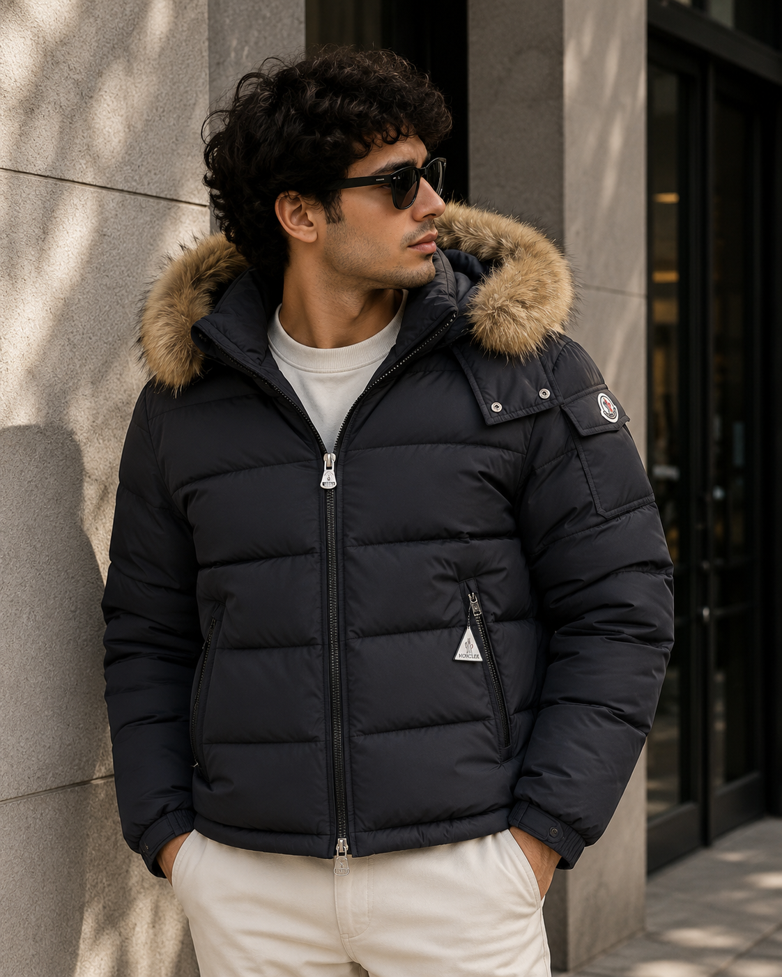 SUPER CLONE MONCLER MAYA WITH DETACHABLE FUR
