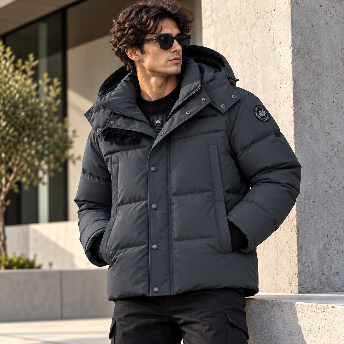SUPER CLONE WYNDHAM PARKA WITH FUR WITH GHOST  AND RED BADGE WITH DUST BAG