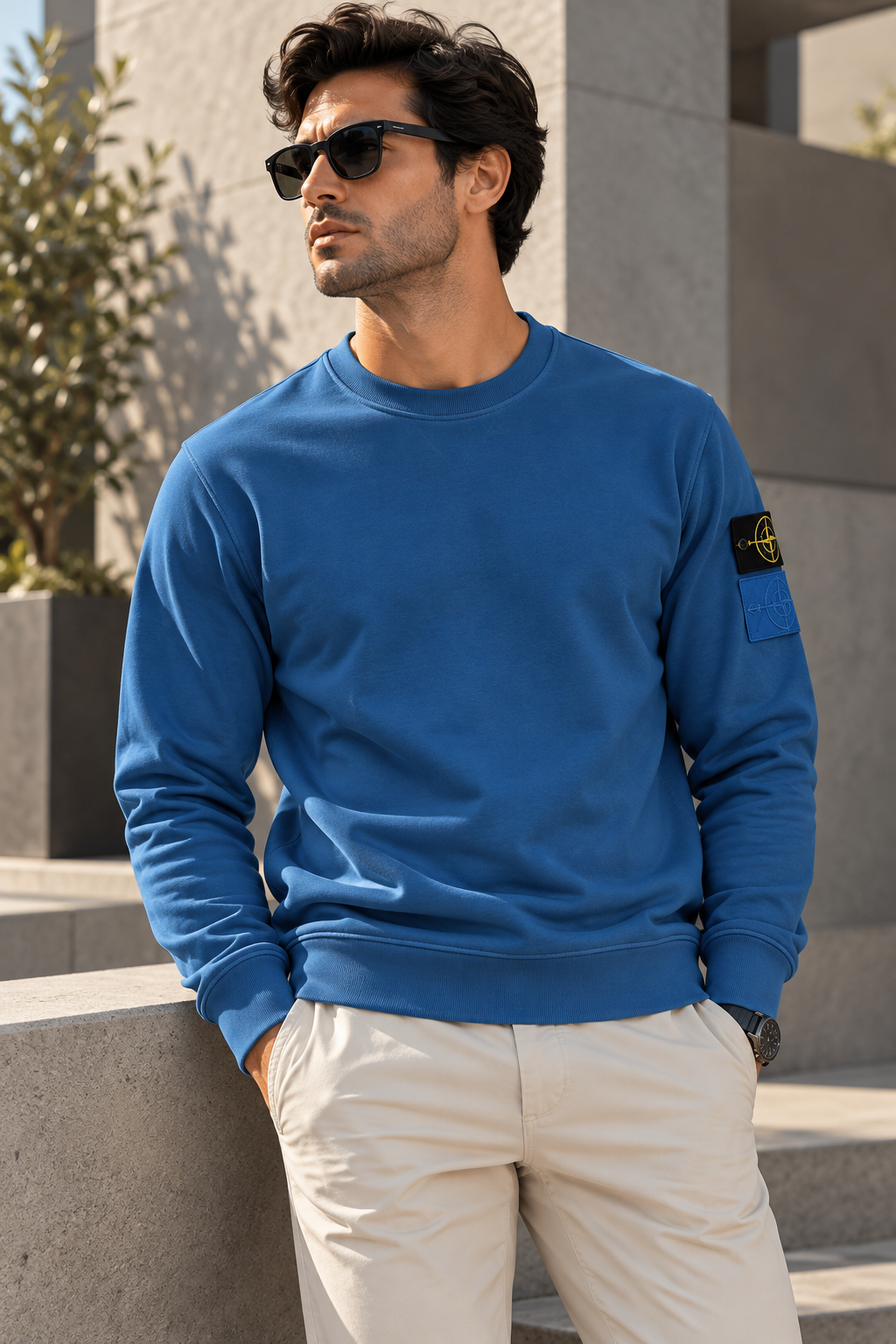 SUPER CLONE STONEY SWEAT WITH DOUBLE BADGE