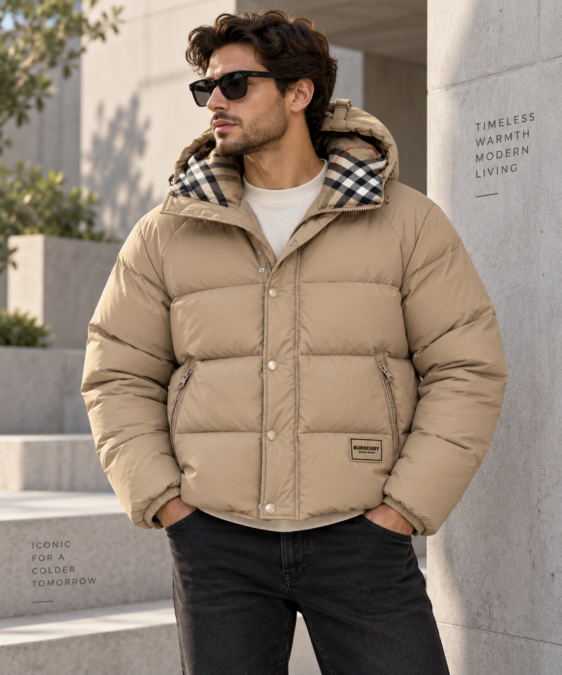 SUPER CLONE BURBERRY PUFFER COAT