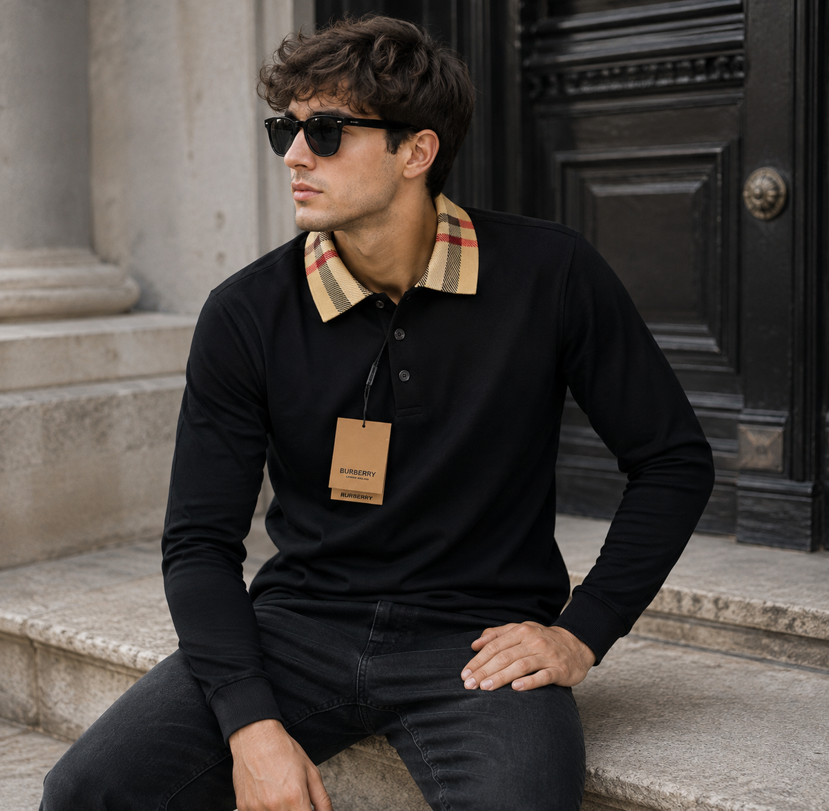 SUPER CLONE BURBERRY LONG SLEEVE POLO