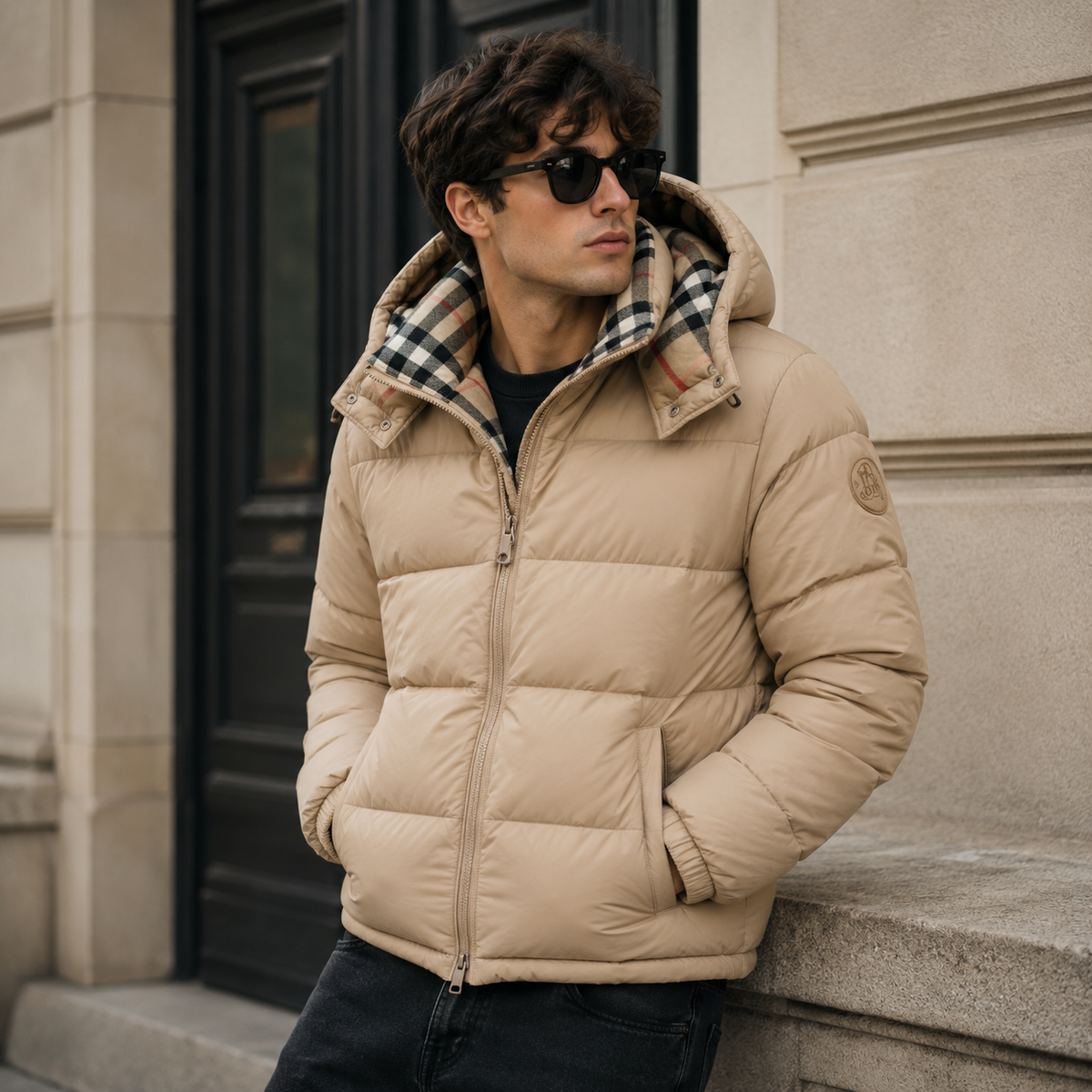 SUPER CLONE BURBERRY DETACHABLE SLEEVES PUFFER COAT