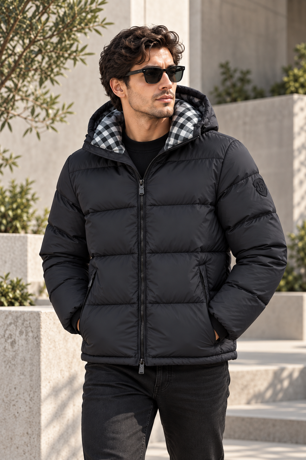 SUPER CLONE BURBERRY DETACHABLE SLEEVES PUFFER COAT
