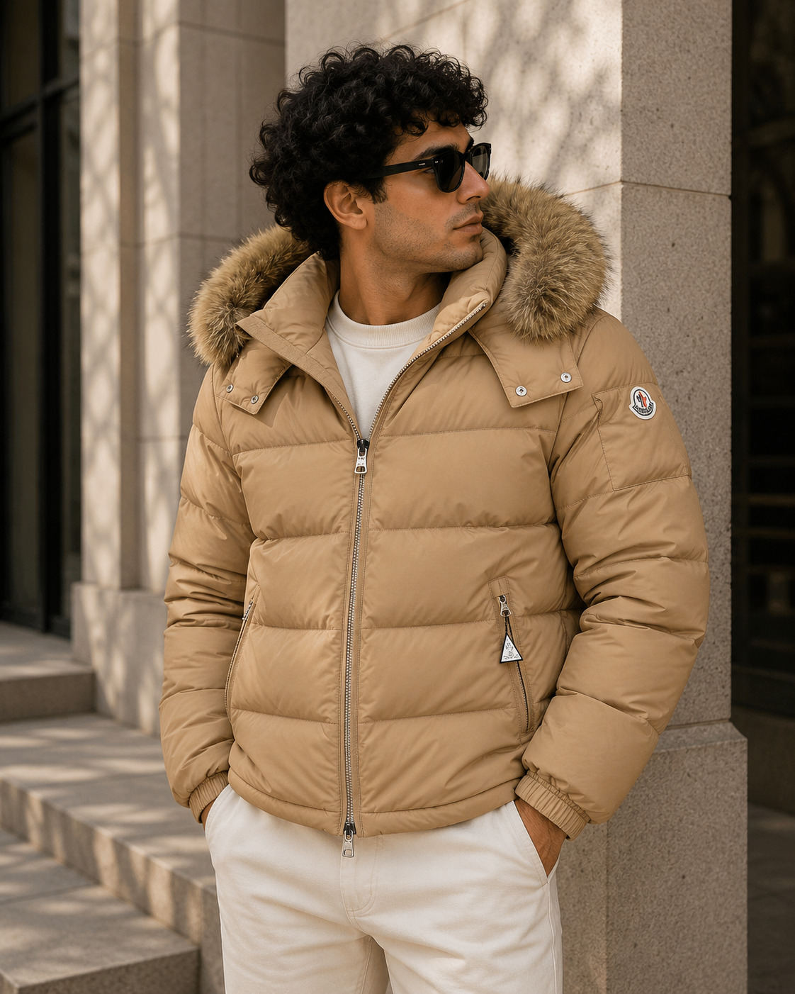 SUPER CLONE MONCLER MAYA WITH DETACHABLE FUR