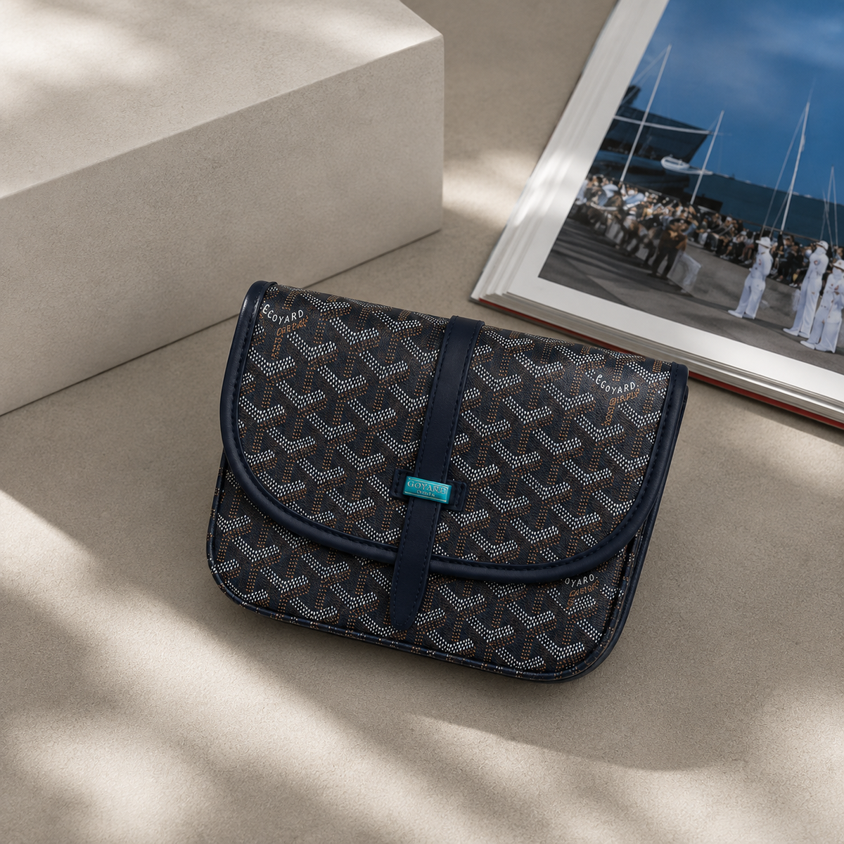SUPER CLONE GOYARD MESSENGER BAG WITH BOX