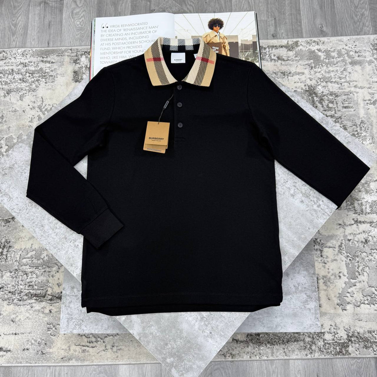 SUPER CLONE BURBERRY LONG SLEEVE POLO